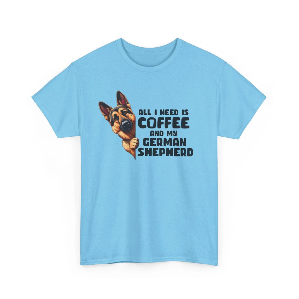 German Shepherd and Coffee, Dog Lovers Gift - Adult & Kids T-Shirts, Sweatshirts & Hoodies apparel design preview 1