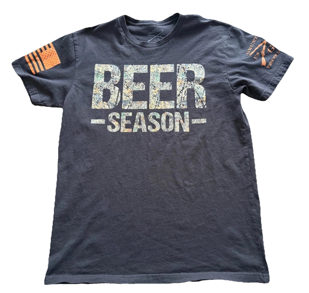 Grunt Style Camo Beer Season Mens Large Black Short - Adult & Kids T-Shirts, Sweatshirts & Hoodies apparel design preview 1