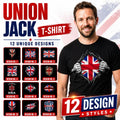 Union Jack British Flag Patriotic UK Pride 12 Designs - Adult & Kids T-Shirts, Sweatshirts & Hoodies apparel design preview 1