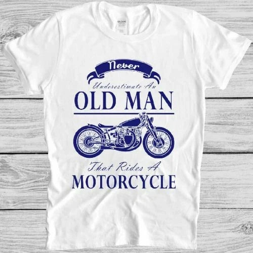 Never Underestimate An Old Man With A Motorcycle - Adult & Kids T-Shirts, Sweatshirts & Hoodies apparel design preview 1