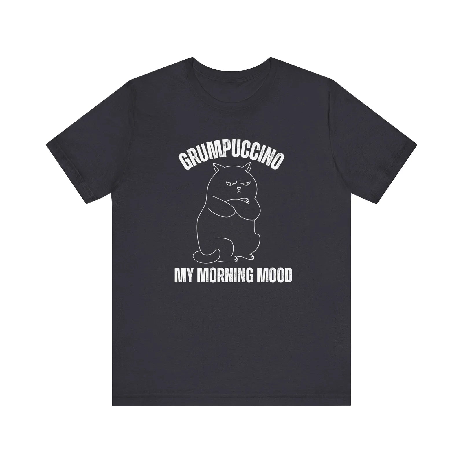 Grumpuccino My Morning Mood Funny Coffee Cat Lover - Adult & Kids T-Shirts, Sweatshirts & Hoodies apparel design preview 1