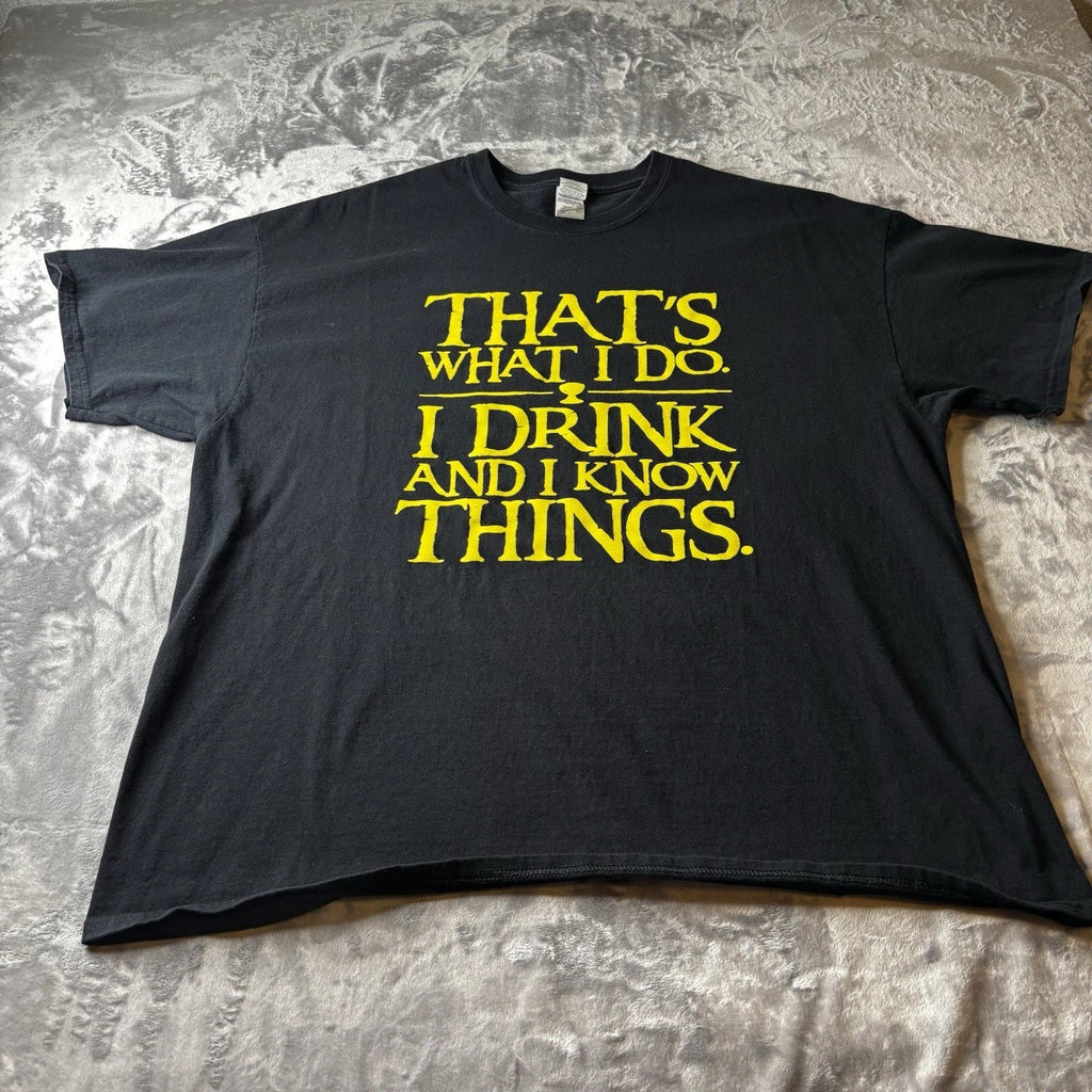 Mens Thats What I Do Dring and Know Things Black 2XL - Adult & Kids T-Shirts, Sweatshirts & Hoodies apparel design preview 1