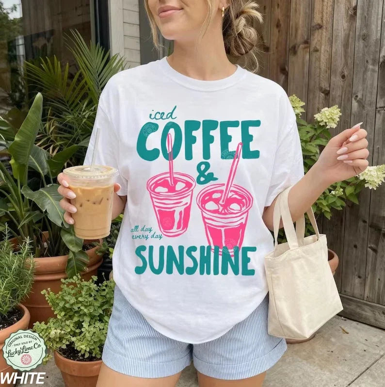 HOT Iced Coffee Summer Graphic Casual Lover Gift for - Adult & Kids T-Shirts, Sweatshirts & Hoodies apparel design preview 1