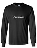 Embraer White Logo Brazilian Aerospace Geek Black - Adult & Kids T-Shirts, Sweatshirts & Hoodies apparel design preview 1