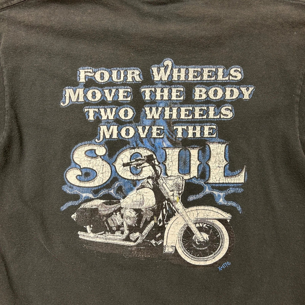 Y2K Delta Mens Medium Black Move The Soul Biker - Adult & Kids T-Shirts, Sweatshirts & Hoodies apparel design preview 1