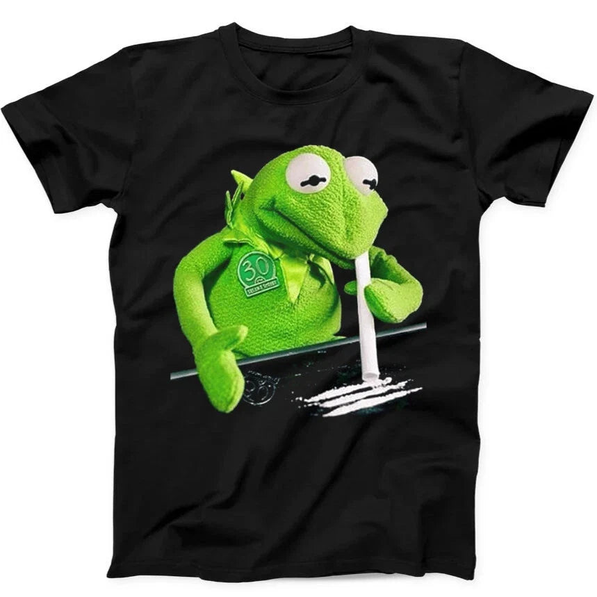 Frog Cocaine Muppet Drug Hipster Funny Narcos Gift - Adult & Kids T-Shirts, Sweatshirts & Hoodies apparel design preview 1