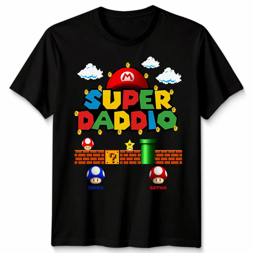 Personalised Super Daddio Mens Gaming Fathers Day Dad - Adult & Kids T-Shirts, Sweatshirts & Hoodies apparel design preview 1