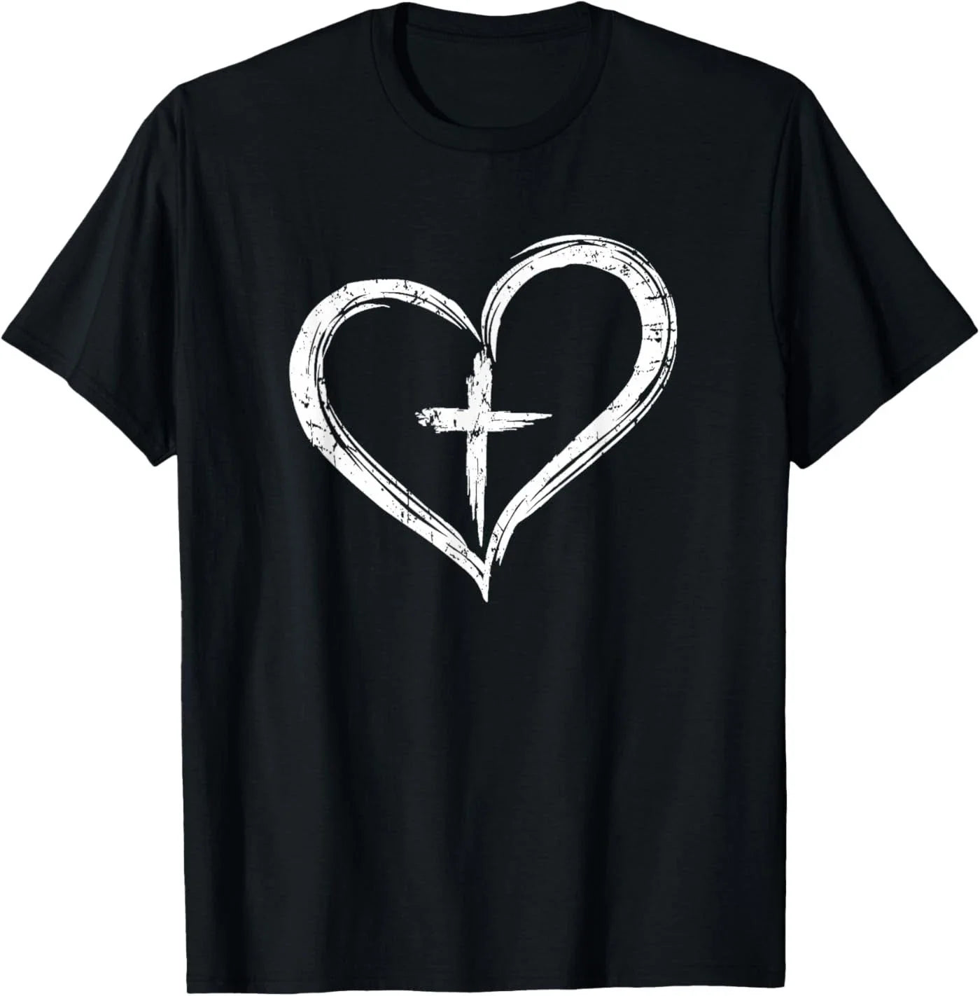 Stylish Cross in Heart Christian - Adult & Kids T-Shirts, Sweatshirts & Hoodies apparel design preview 1