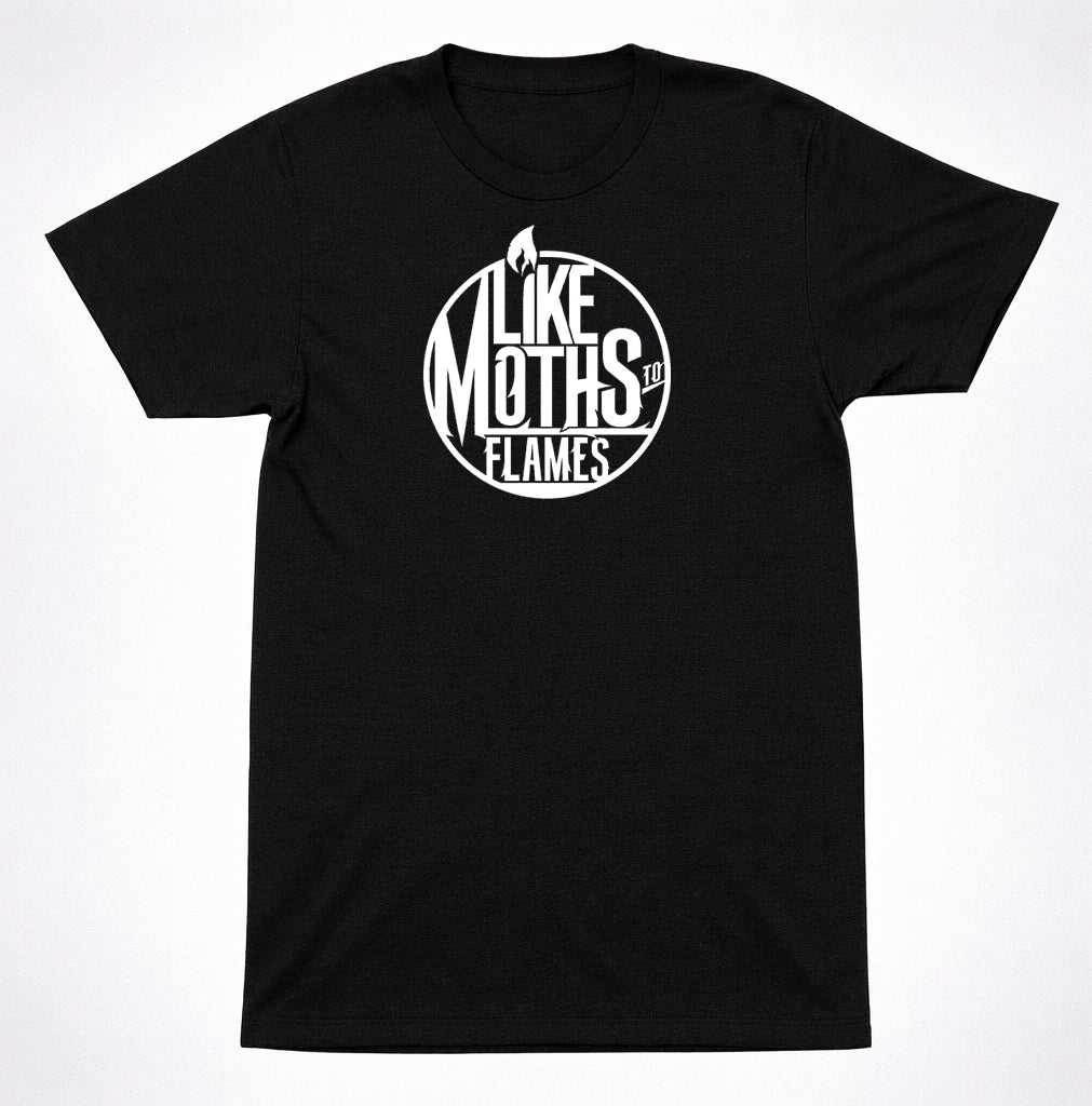 Like Moths To Flames Circle Logo Modern Metalcore - Adult & Kids T-Shirts, Sweatshirts & Hoodies apparel design preview 1