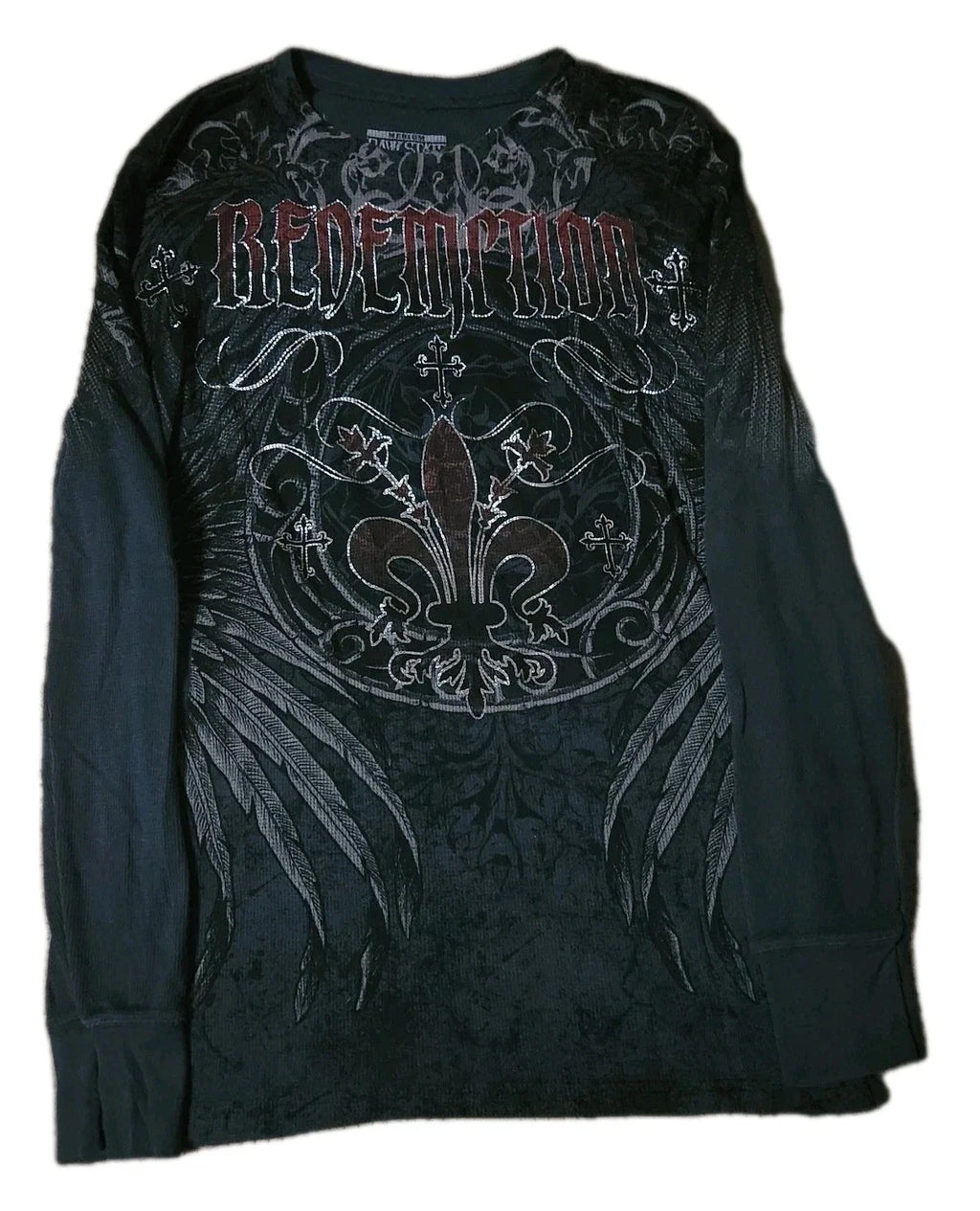 Vintage Y2K Raw State Redemption Thermal Wings Cross - Adult & Kids T-Shirts, Sweatshirts & Hoodies apparel design preview 1