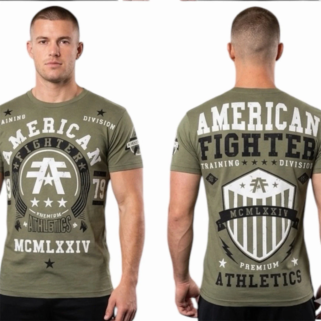 AMERICAN FIGHTER Military Green DALTON Athletic - Adult & Kids T-Shirts, Sweatshirts & Hoodies apparel design preview 1