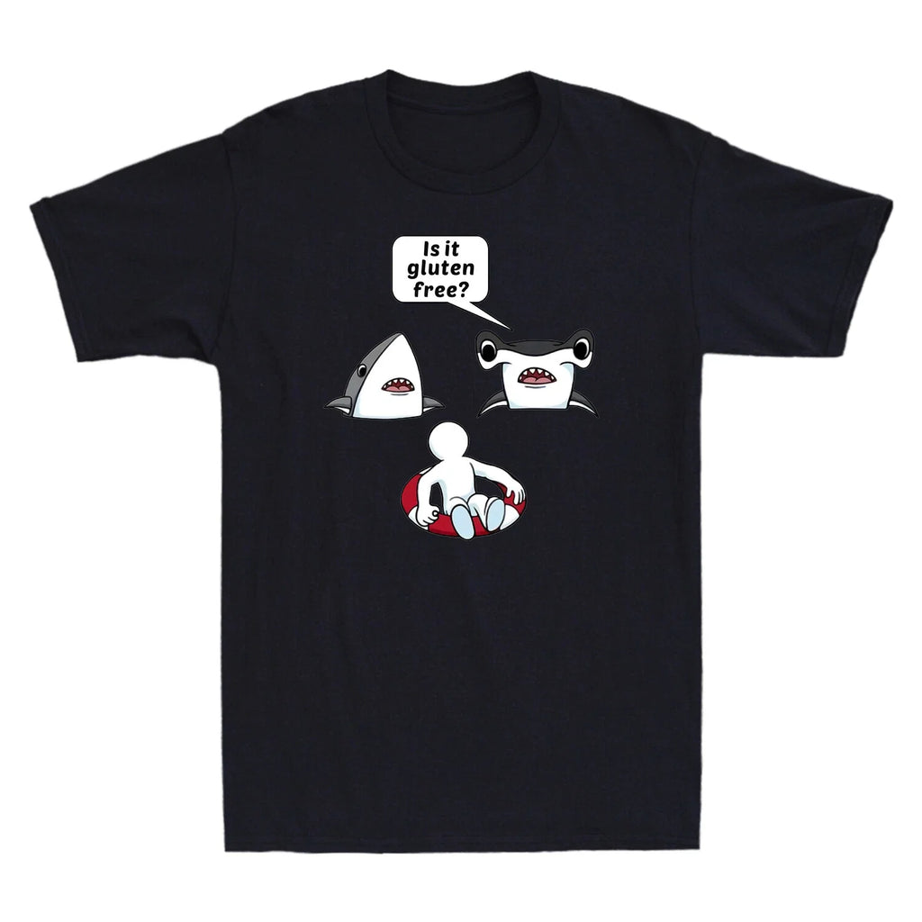 Is It Gluten Free Funny Shark Graphic Gift Novelty - Adult & Kids T-Shirts, Sweatshirts & Hoodies apparel design preview 1
