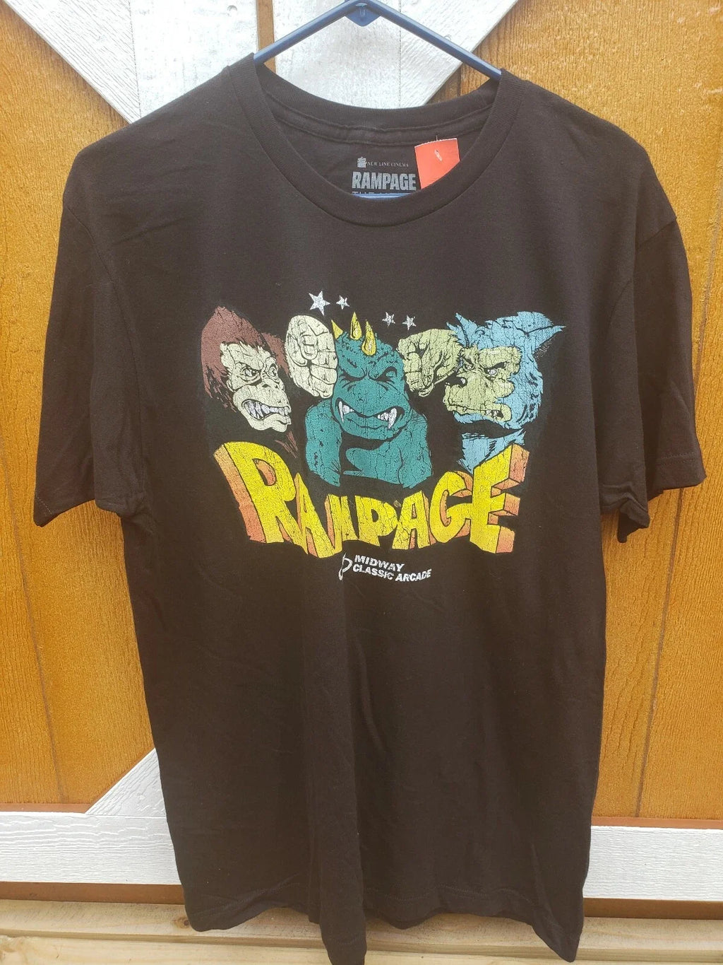 Rampage The Movie Mens L Arcade Game 1986 Vintage - Adult & Kids T-Shirts, Sweatshirts & Hoodies apparel design preview 1