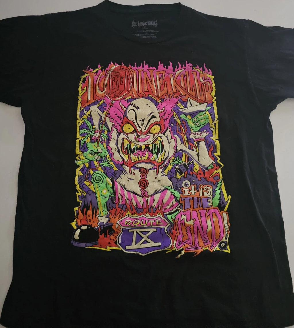 Ice Nine Kills Adult XLarge Black Clown Zombie Grunge - Adult & Kids T-Shirts, Sweatshirts & Hoodies apparel design preview 1