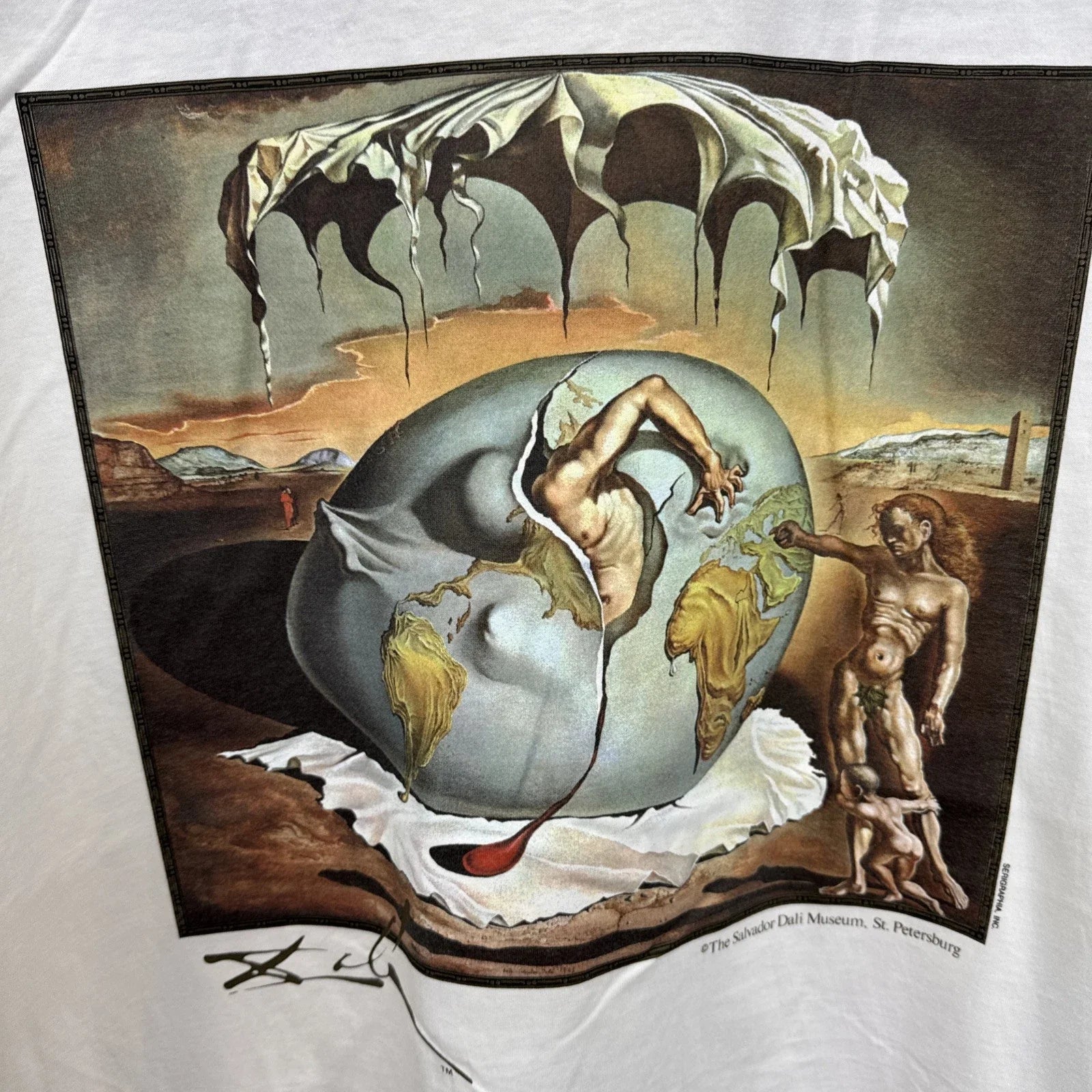 Vintage Salvador Dali Art Men's XL 80s 90s Surreal - Adult & Kids T-Shirts, Sweatshirts & Hoodies apparel design preview 1