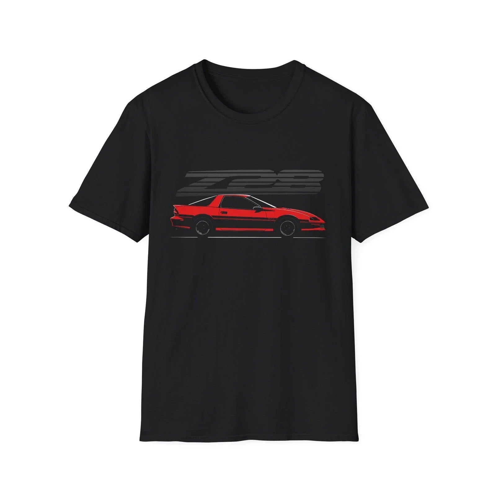 Chevy Camaro Z28 Red Third Gen Muscle Car 80s 90s - Adult & Kids T-Shirts, Sweatshirts & Hoodies apparel design preview 1