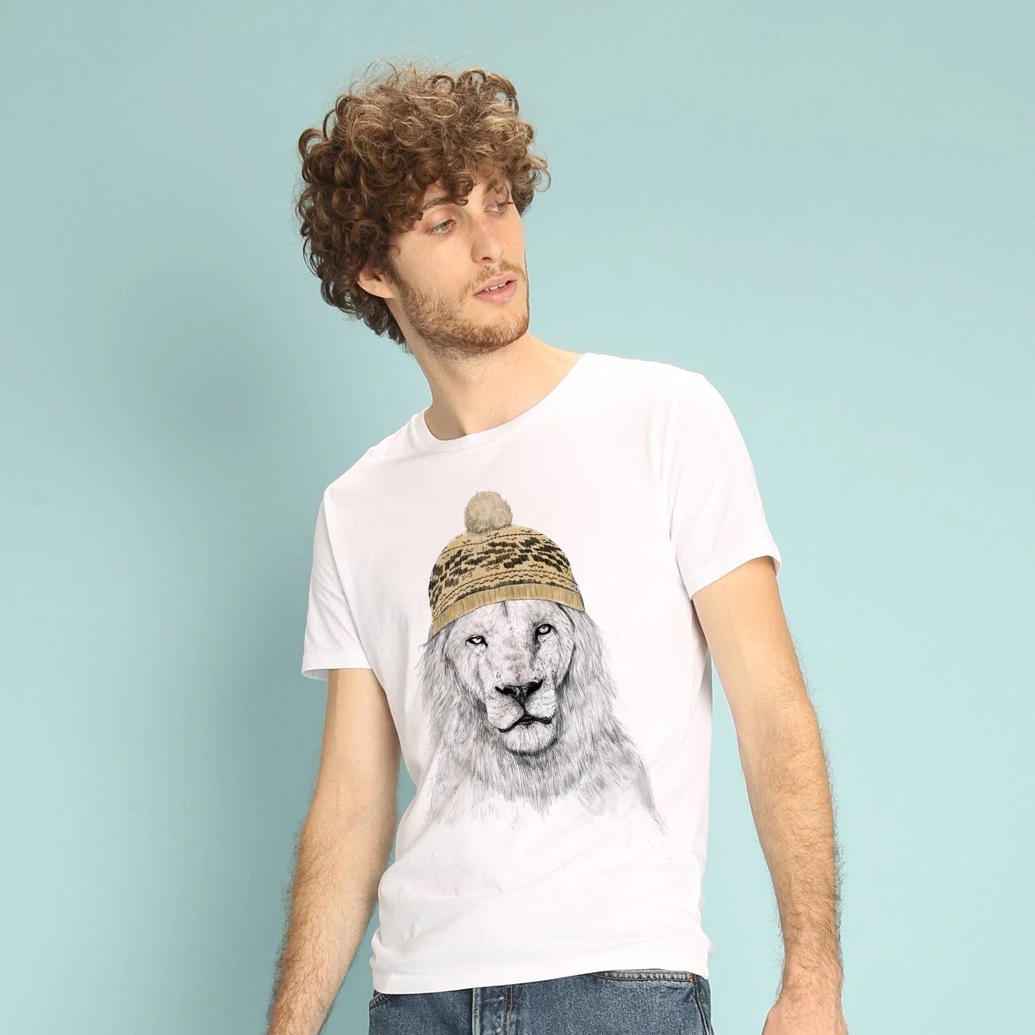 Men's Short Sleeve White, CHRISTMAS CAT - Adult & Kids T-Shirts, Sweatshirts & Hoodies apparel design preview 1