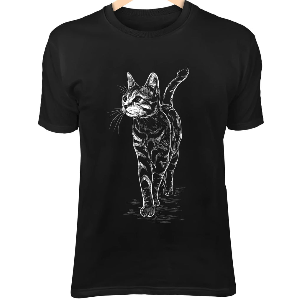 Bengal Cat Line Art Sleek Minimalist Doodle with - Adult & Kids T-Shirts, Sweatshirts & Hoodies apparel design preview 1