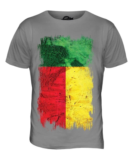 BENIN GRUNGE FLAG MENS XS S M L XL 2XL 3XL 4XL 5XL - Adult & Kids T-Shirts, Sweatshirts & Hoodies apparel design preview 1