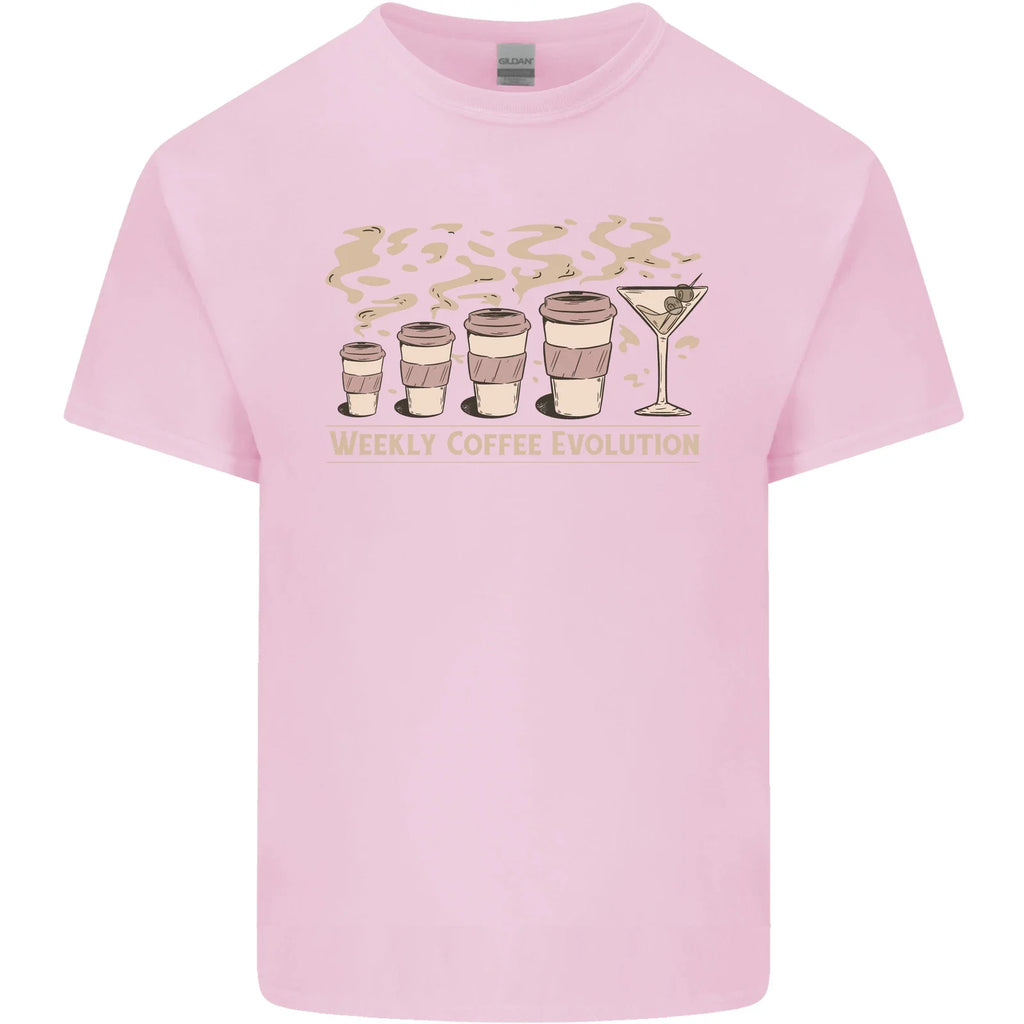 Weekly Coffee To Alcohol Evolution Wine Mens Cotton - Adult & Kids T-Shirts, Sweatshirts & Hoodies apparel design preview 1