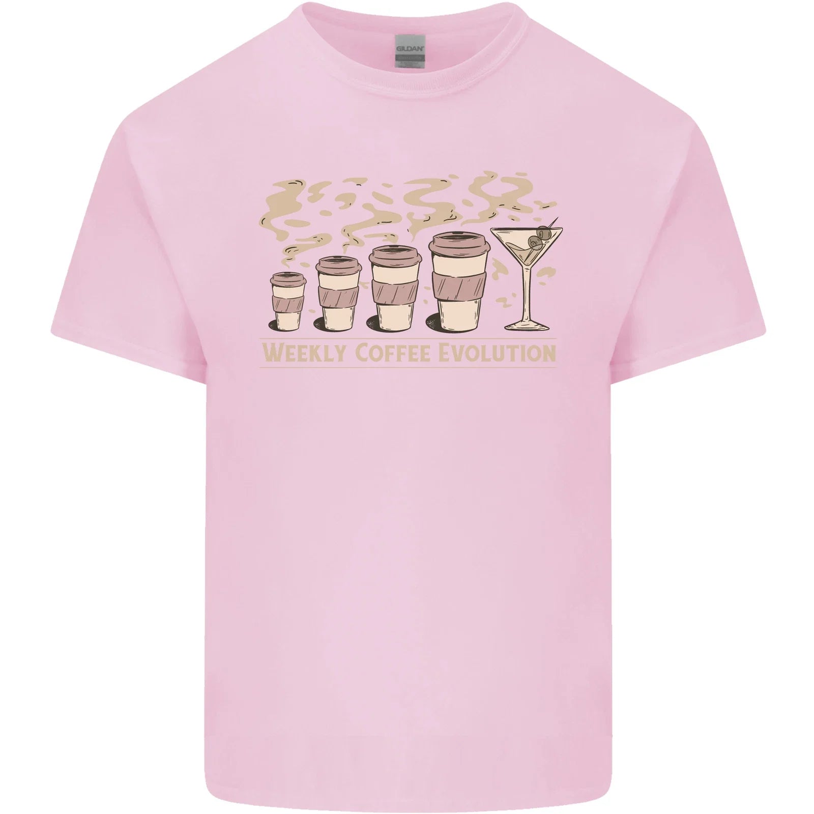 Weekly Coffee To Alcohol Evolution Wine Mens Cotton - Adult & Kids T-Shirts, Sweatshirts & Hoodies apparel design preview 1