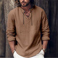 Men's Classic Casual Baggy V-neck laceup - Adult & Kids T-Shirts, Sweatshirts & Hoodies apparel design preview 1