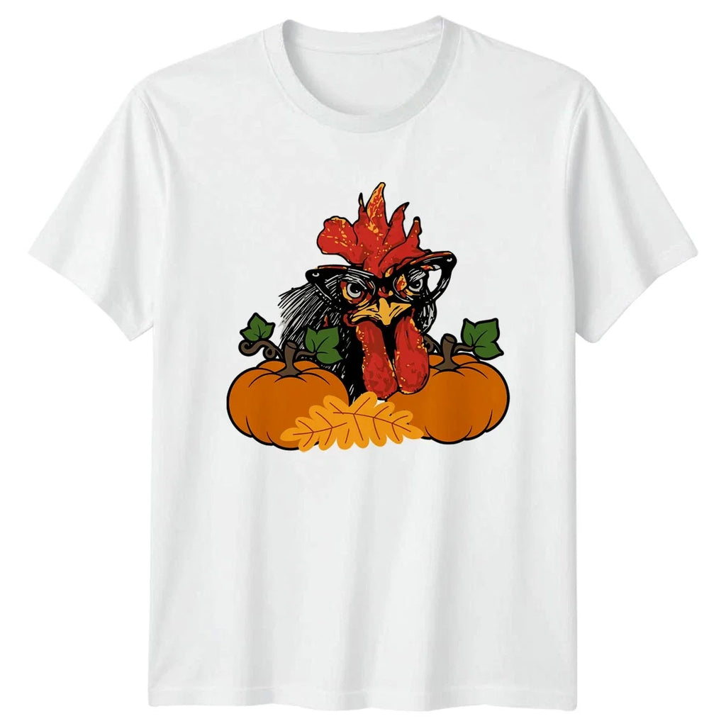 Rooster Pumpkin Farm Animals Autumn Thanksgiving Gift - Adult & Kids T-Shirts, Sweatshirts & Hoodies apparel design preview 1