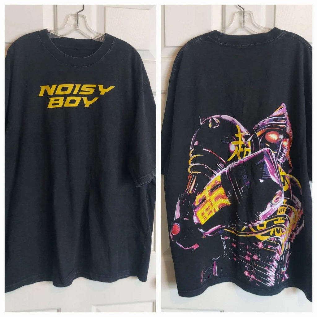 Noisy Boy Real Steel Graphic Mens 2XL Black Oversized - Adult & Kids T-Shirts, Sweatshirts & Hoodies apparel design preview 1
