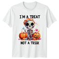 Im A Treat Not Cute Skeleton Halloween Gift For Him - Adult & Kids T-Shirts, Sweatshirts & Hoodies apparel design preview 1