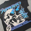 Romwe Mens XL Black Suppressed Skull Lightning - Adult & Kids T-Shirts, Sweatshirts & Hoodies apparel design preview 1