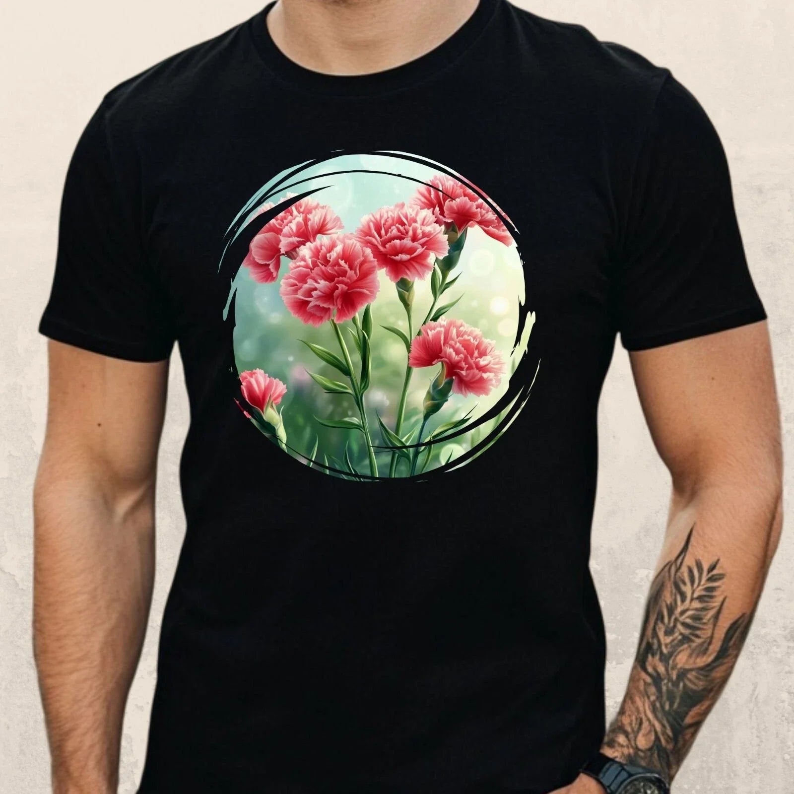 Mens Clove Flowers Garden Cotton Size XS to 5XL - Adult & Kids T-Shirts, Sweatshirts & Hoodies apparel design preview 1