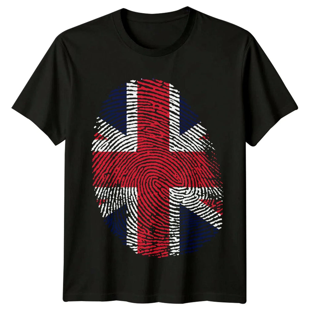 British Flag Fingerprint Mens Union Jack UK Patriotic - Adult & Kids T-Shirts, Sweatshirts & Hoodies apparel design preview 1