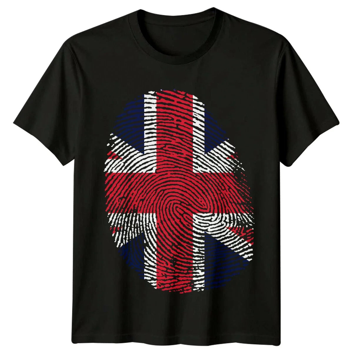 British Flag Fingerprint Mens Union Jack UK Patriotic - Adult & Kids T-Shirts, Sweatshirts & Hoodies apparel design preview 1