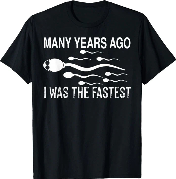 Many Years Ago I Was The Fastest Funny Meme - Adult & Kids T-Shirts, Sweatshirts & Hoodies apparel design preview 1