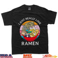 I just really love ramen cat dog panda kawaii sunset - Adult & Kids T-Shirts, Sweatshirts & Hoodies apparel design preview 1