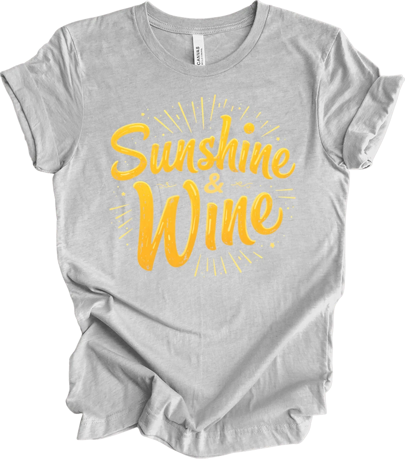 "Sunshine and Wine Retro Design Summer Vibes Gift - Adult & Kids T-Shirts, Sweatshirts & Hoodies apparel design preview 1