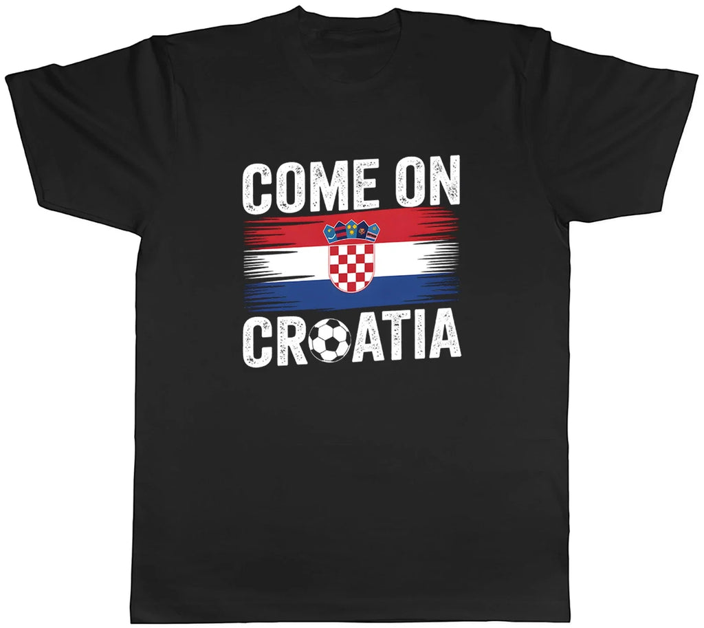 Come on Croatia Supporter Football Fan Mens Gift Top - Adult & Kids T-Shirts, Sweatshirts & Hoodies apparel design preview 1