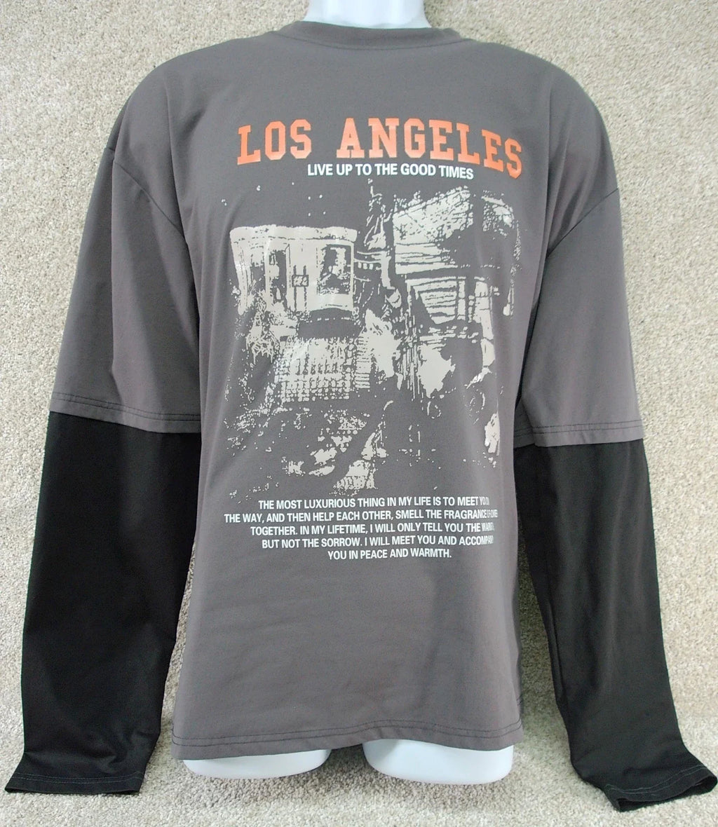 ROMWE Los Angeles Graphic Layered Look Size M - Adult & Kids T-Shirts, Sweatshirts & Hoodies apparel design preview 1