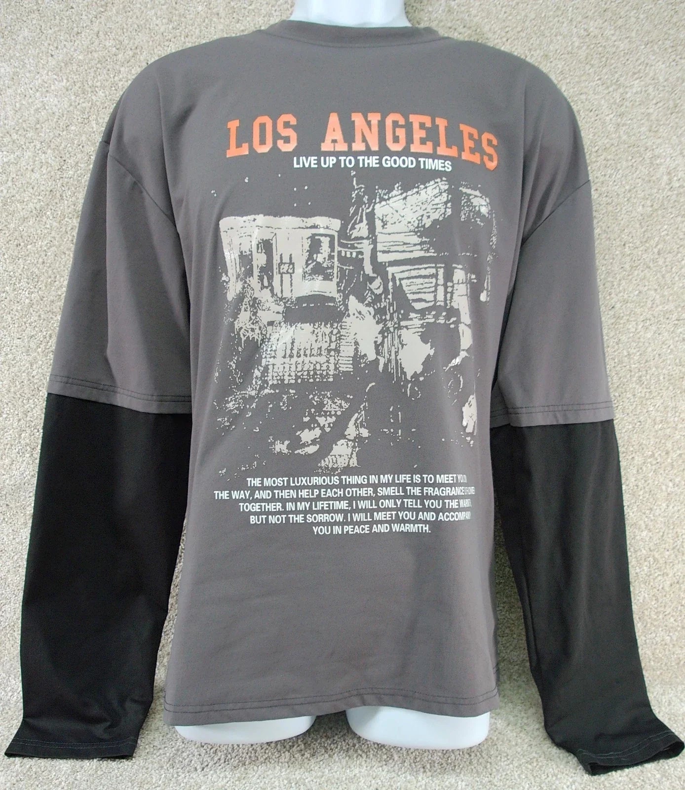 ROMWE Los Angeles Graphic Layered Look Size M - Adult & Kids T-Shirts, Sweatshirts & Hoodies apparel design preview 1