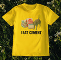 I Eat Cement Meme Absurd Cat Graphic for Weirdcore - Adult & Kids T-Shirts, Sweatshirts & Hoodies apparel design preview 1