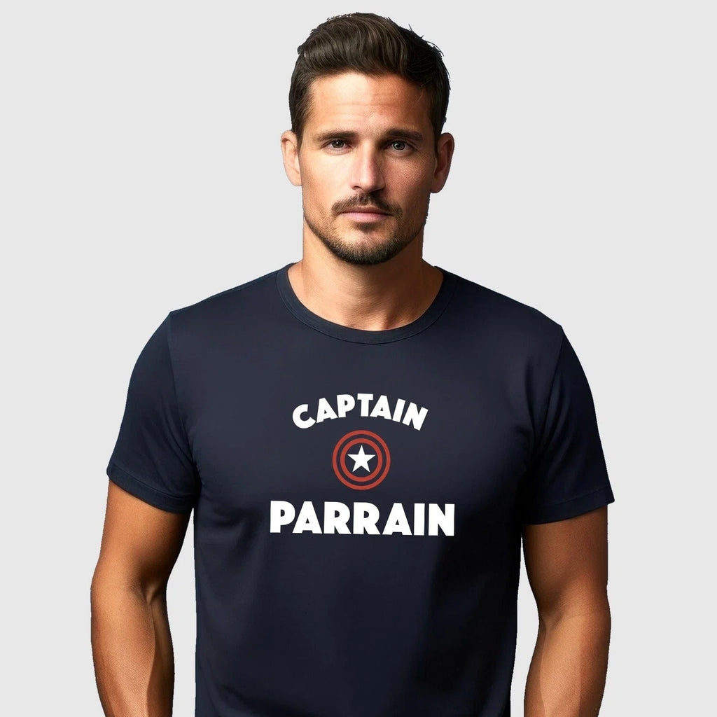 Man short Sleeve Captain Godfather Color Navy Blue - Adult & Kids T-Shirts, Sweatshirts & Hoodies apparel design preview 1