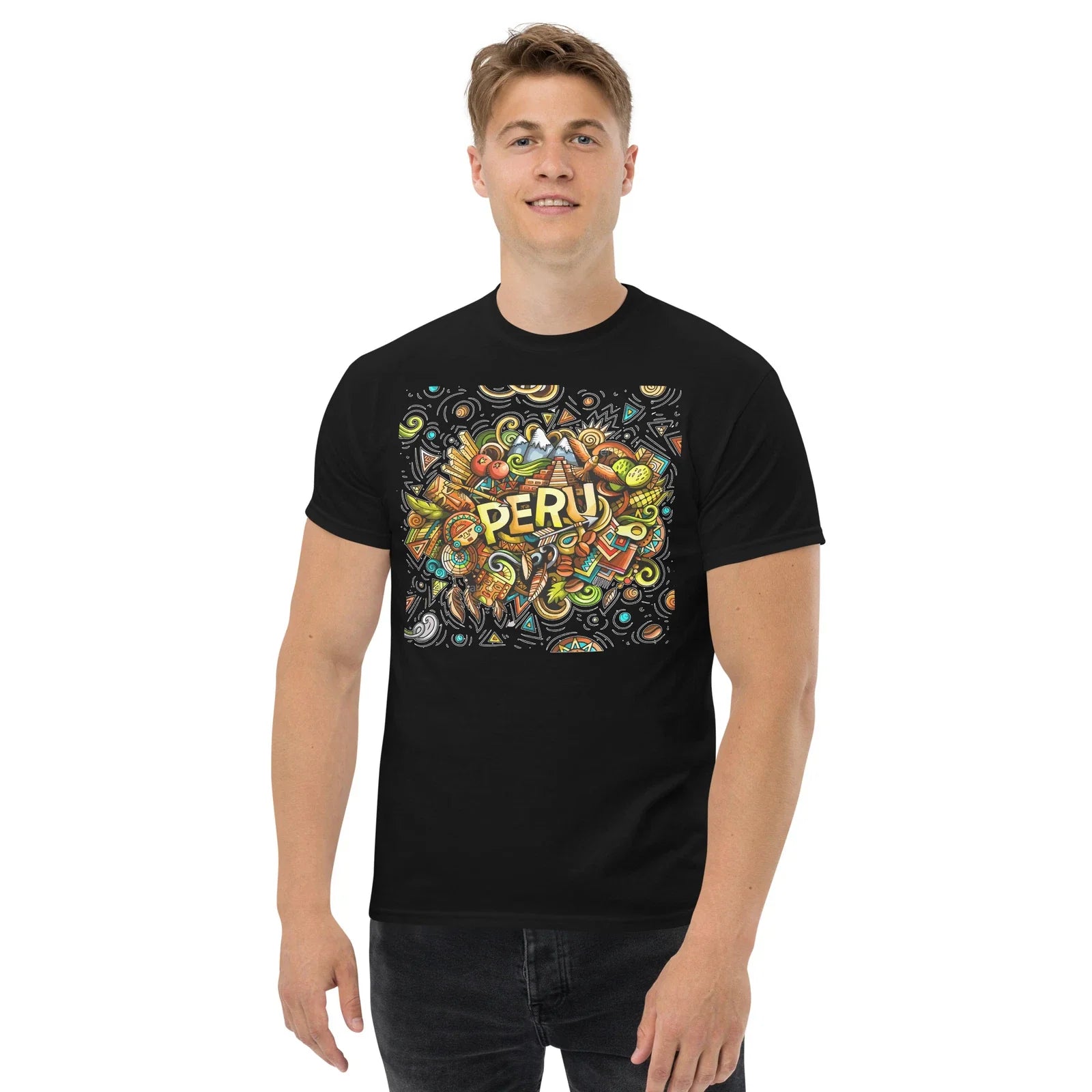 PERU MOSAIC AWESOME PERUVIAN TRENDY DESIGN GRAPHIC - Adult & Kids T-Shirts, Sweatshirts & Hoodies apparel design preview 1