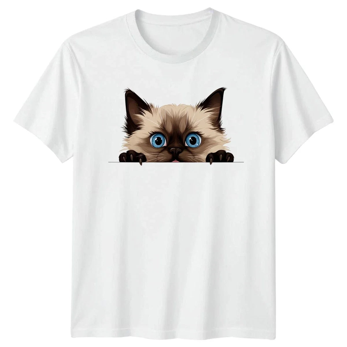 Adorable Peeking Cat With Big Cute Gift For Him And - Adult & Kids T-Shirts, Sweatshirts & Hoodies apparel design preview 1