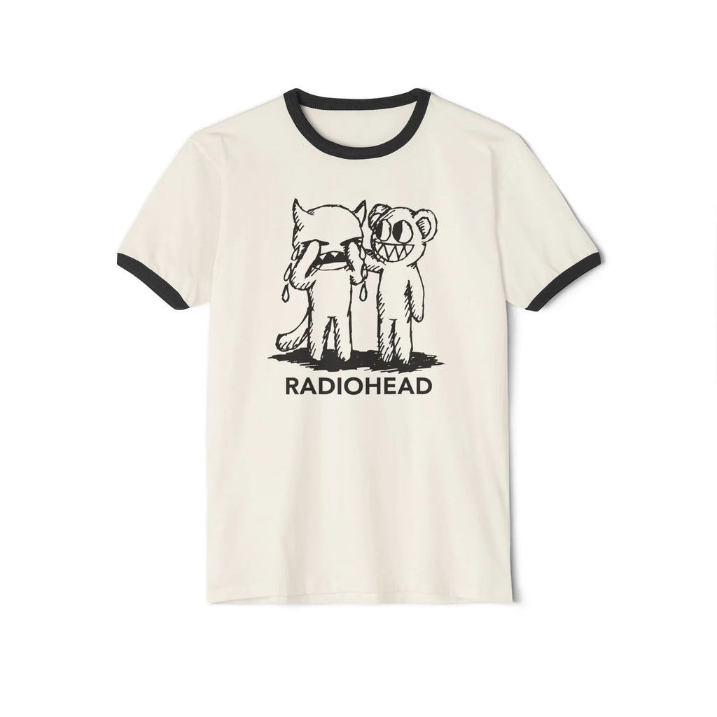 Radiohead Crying Devil Unisex Cotton Ringer - Adult & Kids T-Shirts, Sweatshirts & Hoodies apparel design preview 1