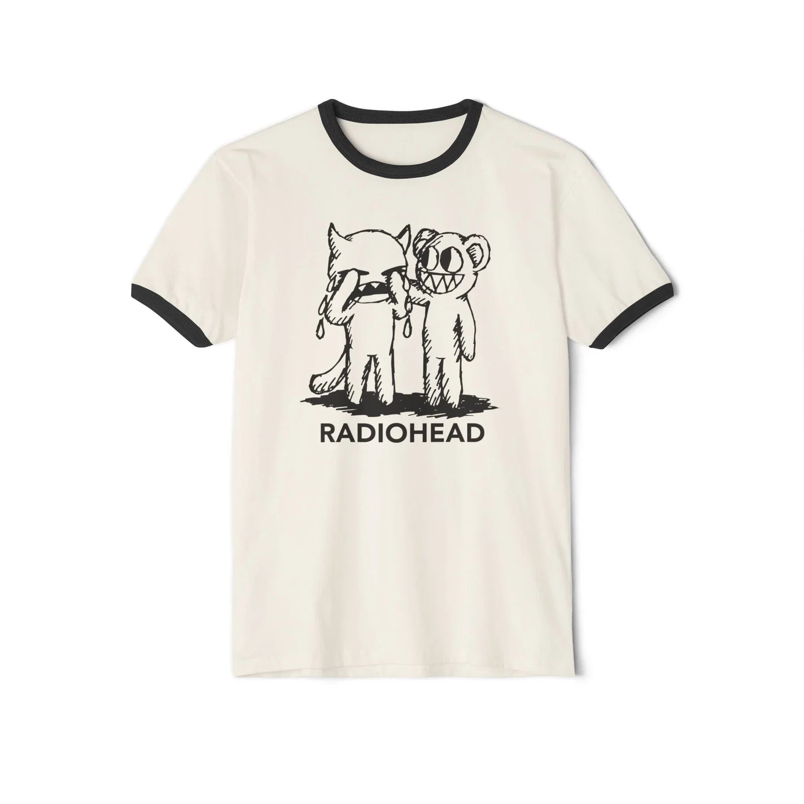 Radiohead Crying Devil Unisex Cotton Ringer - Adult & Kids T-Shirts, Sweatshirts & Hoodies apparel design preview 1