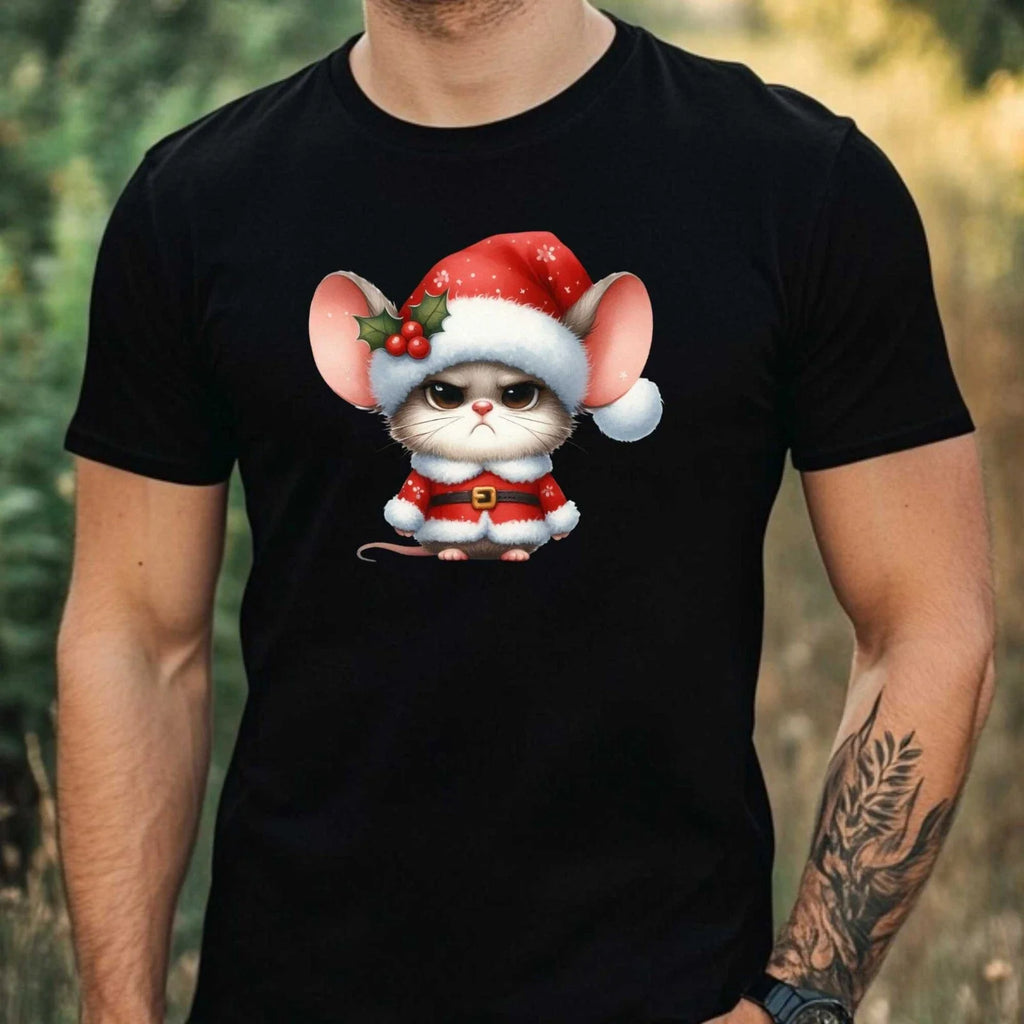 Mens Christmas Mouse Print Cotton Size XS to 5XL - Adult & Kids T-Shirts, Sweatshirts & Hoodies apparel design preview 1