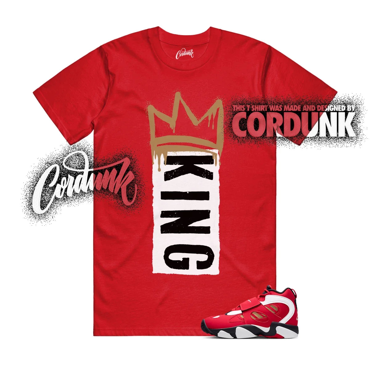 Air Diamond Turf 2 Red Gold 2026 Prime White Black - Adult & Kids T-Shirts, Sweatshirts & Hoodies apparel design preview 1