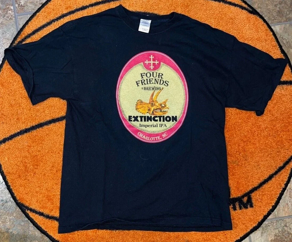 Four Friends Brewing Extinction Imperial IPA Black - Adult & Kids T-Shirts, Sweatshirts & Hoodies apparel design preview 1