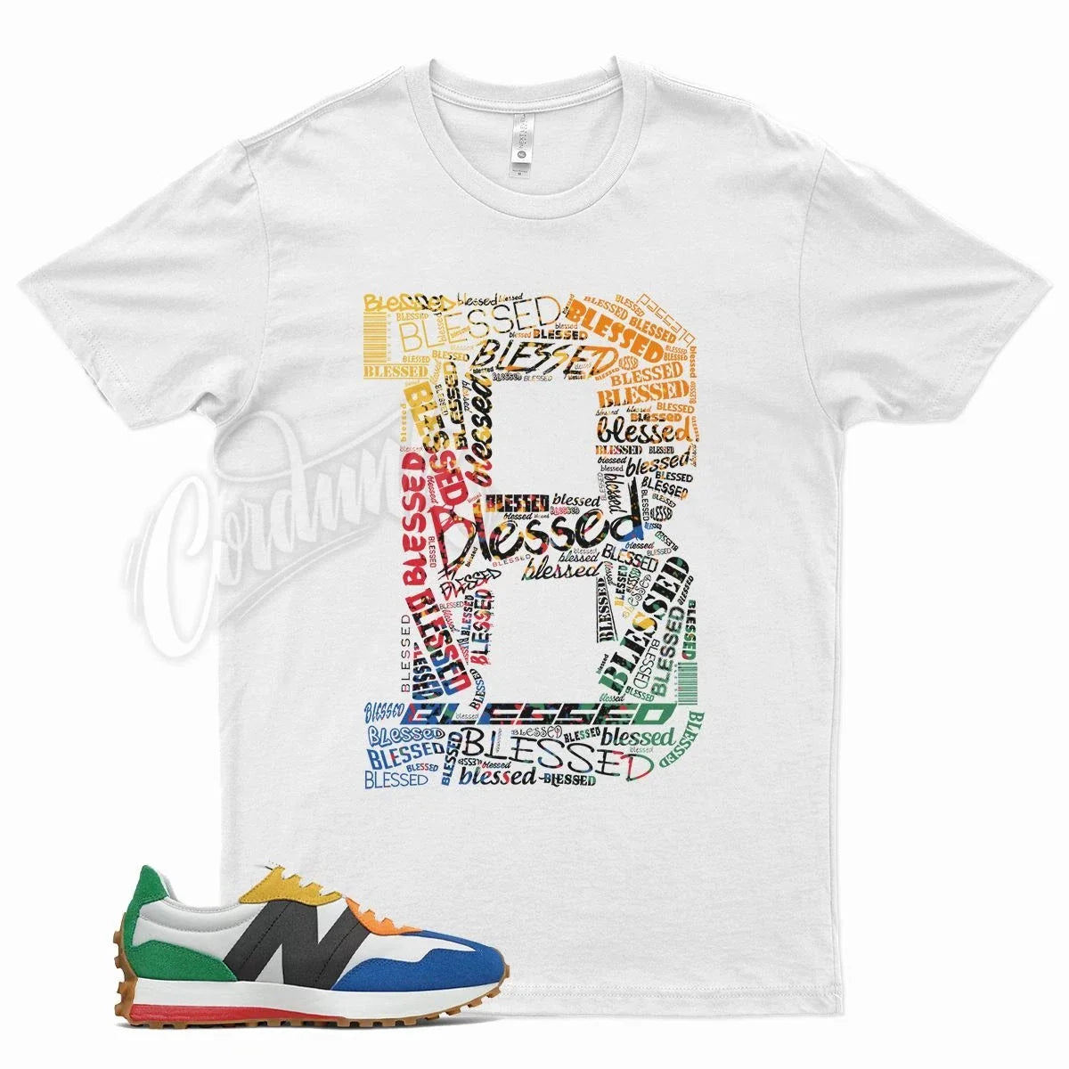 White BLESSED for Balance 327 Captain Blue Summer Fog - Adult & Kids T-Shirts, Sweatshirts & Hoodies apparel design preview 1
