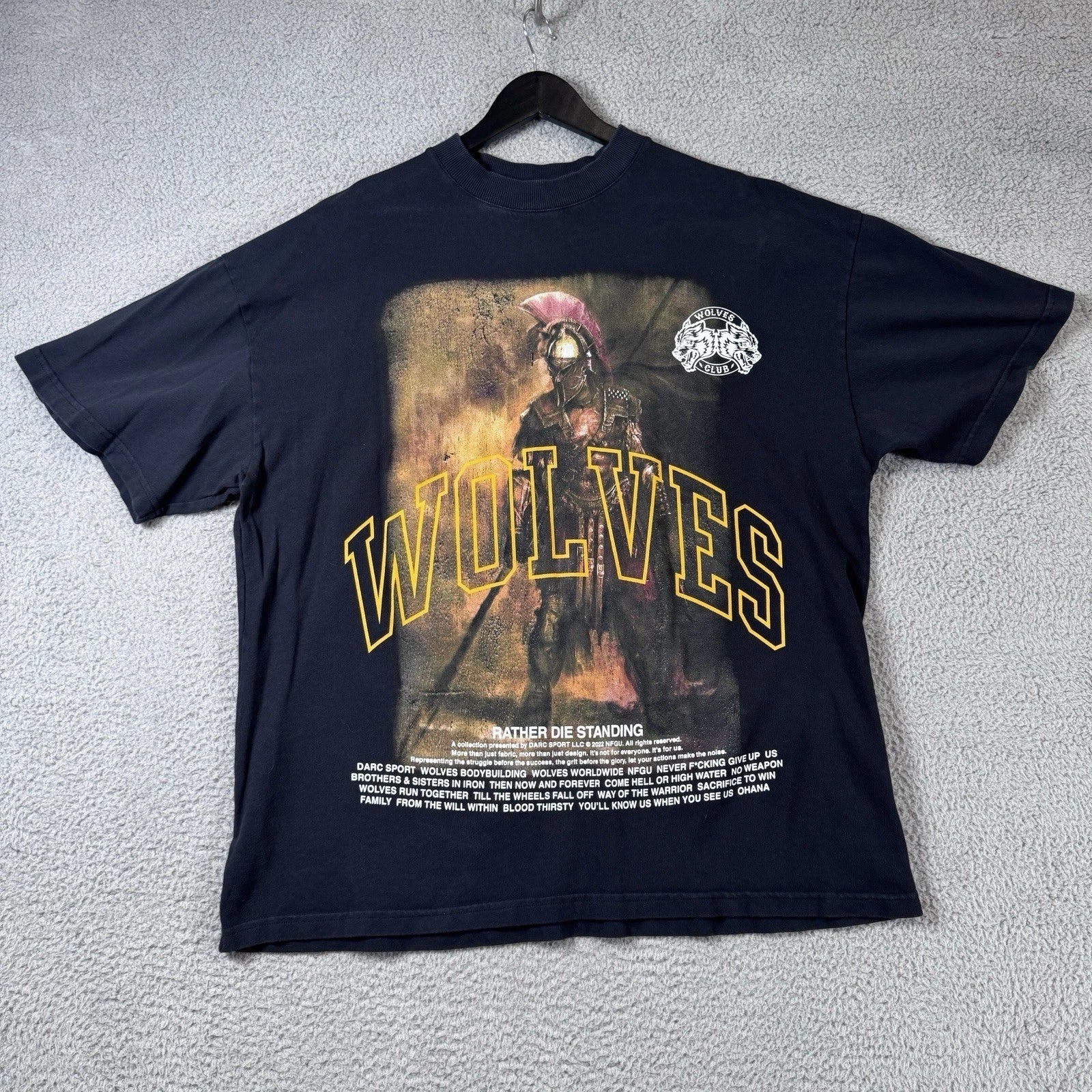 Darc Sport Wolves Club XL Rather Die Standing Premium - Adult & Kids T-Shirts, Sweatshirts & Hoodies apparel design preview 1